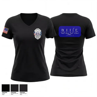 Womens Short Sleeve Vneck Shirt, Great Falls Police Department, Police, Teamtime, Team time, sublimation, custom sports apparel, team uniforms, spirit wear, spiritwear, sports uniforms, custom shirts, team store, custom team store, fundraiser sports, apparel fundraiser