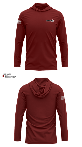 Long Sleeve Performance Shirt with hood, Clarion Ambulance Service, EMS/EMT, Teamtime, Team time, sublimation, custom sports apparel, team uniforms, spirit wear, spiritwear, sports uniforms, custom shirts, team store, custom team store, fundraiser sports, apparel fundraiser