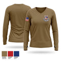 Mountaineer Chapter Adjutant General Regimental Association 84539798 Women's Long Sleeve V-neck Shirt - 1