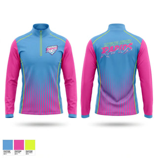 Quarter Zip Jacket, Mystic River Rapids, Baseball, Teamtime, Team time, sublimation, custom sports apparel, team uniforms, spirit wear, spiritwear, sports uniforms, custom shirts, team store, custom team store, fundraiser sports, apparel fundraiser