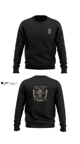 Crew Neck Sweatshirt, Roanoke SWAT, Police, Teamtime, Team time, sublimation, custom sports apparel, team uniforms, spirit wear, spiritwear, sports uniforms, custom shirts, team store, custom team store, fundraiser sports, apparel fundraiser