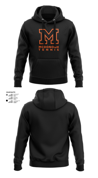 Hoodie, Mcdonogh Girls Tennis, Tennis, Teamtime, Team time, sublimation, custom sports apparel, team uniforms, spirit wear, spiritwear, sports uniforms, custom shirts, team store, custom team store, fundraiser sports, apparel fundraiser
