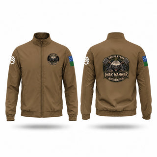Windbreaker, War hammer platoon, National Guard, Teamtime, Team time, sublimation, custom sports apparel, team uniforms, spirit wear, spiritwear, sports uniforms, custom shirts, team store, custom team store, fundraiser sports, apparel fundraiser
