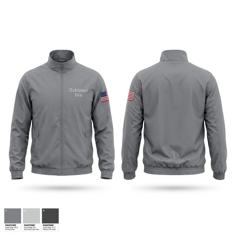 Windbreaker, Oaktown fire, Fire Department, Teamtime, Team time, sublimation, custom sports apparel, team uniforms, spirit wear, spiritwear, sports uniforms, custom shirts, team store, custom team store, fundraiser sports, apparel fundraiser