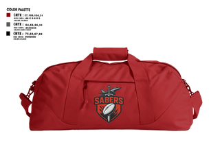 Duffle Bag, Saber Rugby, Rugby, Teamtime, Team time, sublimation, custom sports apparel, team uniforms, spirit wear, spiritwear, sports uniforms, custom shirts, team store, custom team store, fundraiser sports, apparel fundraiser