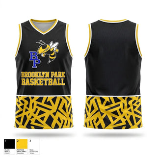 Mens Basketball Jersey, Brooklyn Park Bees, Men's Basketball, Teamtime, Team time, sublimation, custom sports apparel, team uniforms, spirit wear, spiritwear, sports uniforms, custom shirts, team store, custom team store, fundraiser sports, apparel fundraiser