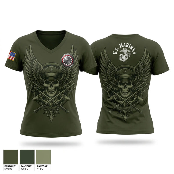 Womens Short Sleeve Vneck Shirt, Utilities, Marines, Teamtime, Team time, sublimation, custom sports apparel, team uniforms, spirit wear, spiritwear, sports uniforms, custom shirts, team store, custom team store, fundraiser sports, apparel fundraiser
