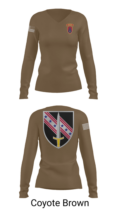 6/54th Security Force Assistance Brigade 11702095 Women's Long Sleeve V-neck Shirt - 17