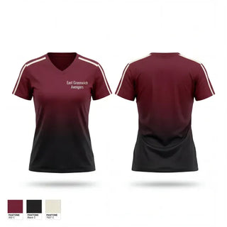 Womens Short Sleeve Vneck Shirt, East Greenwich Avengers, Men's Lacrosse, Teamtime, Team time, sublimation, custom sports apparel, team uniforms, spirit wear, spiritwear, sports uniforms, custom shirts, team store, custom team store, fundraiser sports, apparel fundraiser