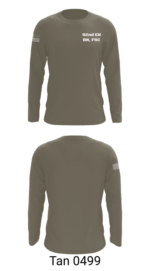 Long Sleeve Performance Shirt, 92nd EN BN, FSC, Army, Teamtime, Team time, sublimation, custom sports apparel, team uniforms, spirit wear, spiritwear, sports uniforms, custom shirts, team store, custom team store, fundraiser sports, apparel fundraiser