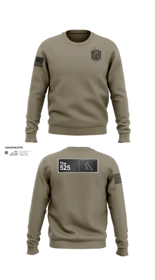 Crew Neck Sweatshirt, 525th MWD DET, Army, Teamtime, Team time, sublimation, custom sports apparel, team uniforms, spirit wear, spiritwear, sports uniforms, custom shirts, team store, custom team store, fundraiser sports, apparel fundraiser