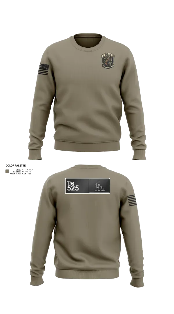 Crew Neck Sweatshirt, 525th MWD DET, Army, Teamtime, Team time, sublimation, custom sports apparel, team uniforms, spirit wear, spiritwear, sports uniforms, custom shirts, team store, custom team store, fundraiser sports, apparel fundraiser