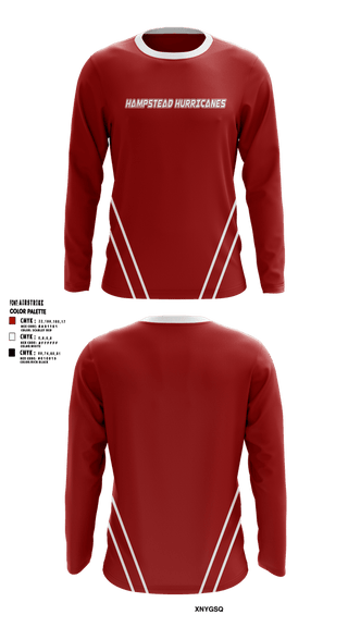 Long Sleeve Performance Shirt, Hampstead Hurricanes Baseball, Baseball, Teamtime, Team time, sublimation, custom sports apparel, team uniforms, spirit wear, spiritwear, sports uniforms, custom shirts, team store, custom team store, fundraiser sports, apparel fundraiser