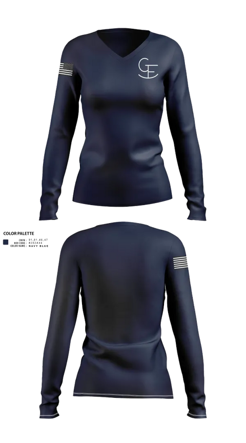 Womens Long Sleeve Vneck Shirt, Gemini Farm, Spirit Store, Teamtime, Team time, sublimation, custom sports apparel, team uniforms, spirit wear, spiritwear, sports uniforms, custom shirts, team store, custom team store, fundraiser sports, apparel fundraiser