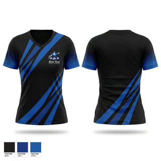Womens Short Sleeve Vneck Shirt, Blue Star Property Management, , Teamtime, Team time, sublimation, custom sports apparel, team uniforms, spirit wear, spiritwear, sports uniforms, custom shirts, team store, custom team store, fundraiser sports, apparel fundraiser