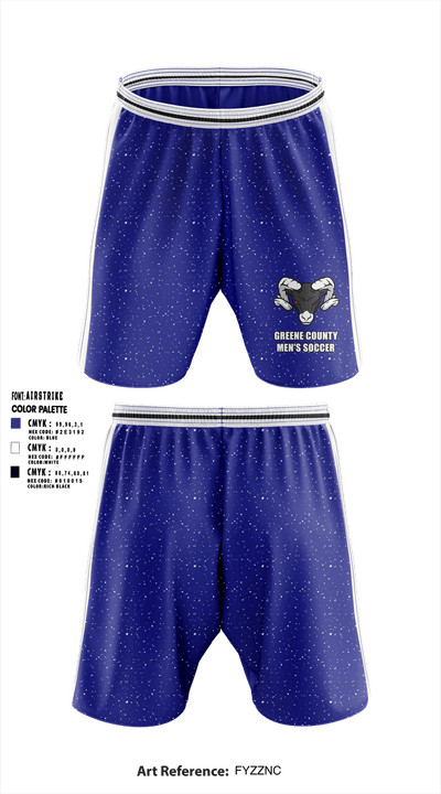 Greene County Middle School Soccer 53203314 Athletic Shorts With Pockets - 1