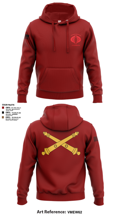 Charlie Battery, 1-119th FA 47943338 Hoodie - 1