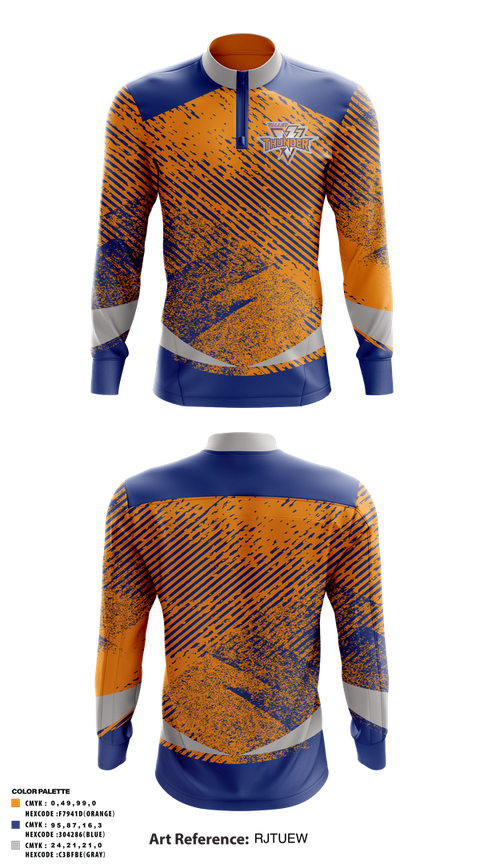 Quarter Zip Jacket, Valley Thunder, Ice Hockey, Teamtime, Team time, sublimation, custom sports apparel, team uniforms, spirit wear, spiritwear, sports uniforms, custom shirts, team store, custom team store, fundraiser sports, apparel fundraiser