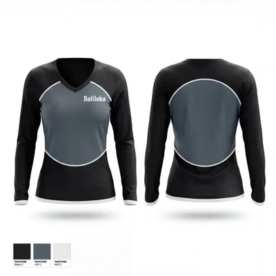 Batileka 62684816 Women's Long Sleeve V-neck Shirt - 1