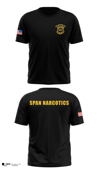 Old School Cotton Feel Shirt, SPAN Drug Enforcement Unit, Police, Teamtime, Team time, sublimation, custom sports apparel, team uniforms, spirit wear, spiritwear, sports uniforms, custom shirts, team store, custom team store, fundraiser sports, apparel fundraiser