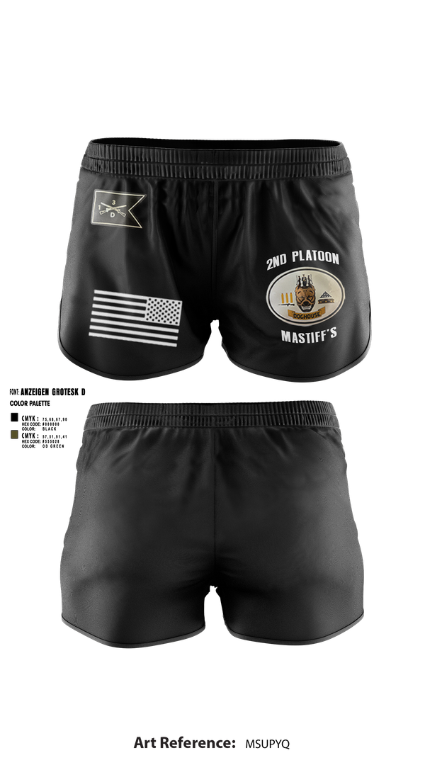 Ranger Panties, 2nd Plt, Doghouse Company, 1/3 TOG, , Teamtime, Team time, sublimation, custom sports apparel, team uniforms, spirit wear, spiritwear, sports uniforms, custom shirts, team store, custom team store, fundraiser sports, apparel fundraiser