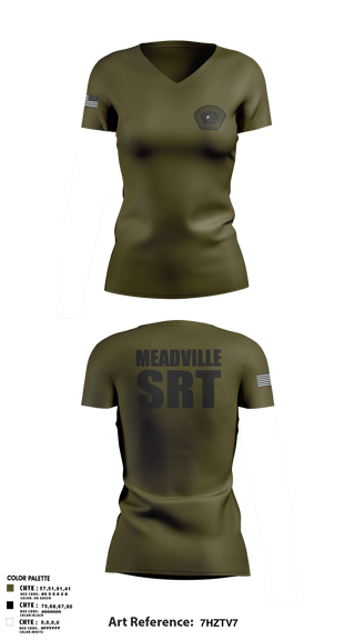 Womens Short Sleeve Vneck Shirt, Meadville SRT, Police, Teamtime, Team time, sublimation, custom sports apparel, team uniforms, spirit wear, spiritwear, sports uniforms, custom shirts, team store, custom team store, fundraiser sports, apparel fundraiser
