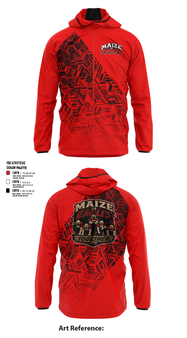 Windbreaker, Maize Jr Eagles, , Teamtime, Team time, sublimation, custom sports apparel, team uniforms, spirit wear, spiritwear, sports uniforms, custom shirts, team store, custom team store, fundraiser sports, apparel fundraiser