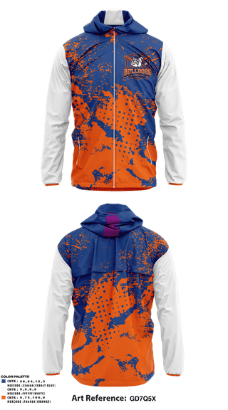 Windbreaker, Lucy Addison MS Bulldogs, Baseball, Teamtime, Team time, sublimation, custom sports apparel, team uniforms, spirit wear, spiritwear, sports uniforms, custom shirts, team store, custom team store, fundraiser sports, apparel fundraiser