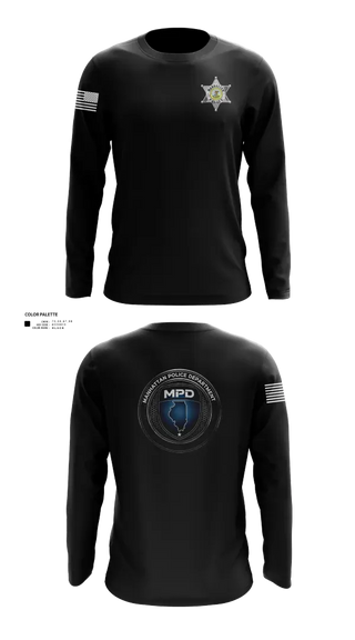 Long Sleeve Performance Shirt, Manhattan Police Department, , Teamtime, Team time, sublimation, custom sports apparel, team uniforms, spirit wear, spiritwear, sports uniforms, custom shirts, team store, custom team store, fundraiser sports, apparel fundraiser