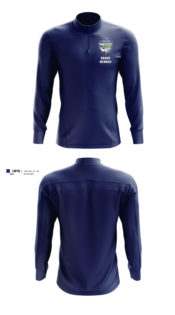 Quarter Zip Jacket, 5 Cities AYSO All Stars, Men's Soccer, Teamtime, Team time, sublimation, custom sports apparel, team uniforms, spirit wear, spiritwear, sports uniforms, custom shirts, team store, custom team store, fundraiser sports, apparel fundraiser
