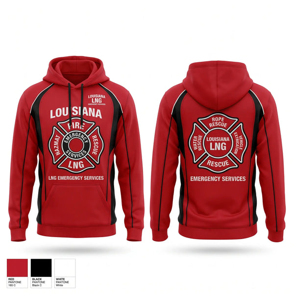 Hoodie, LOUISIANA LNG EMERGENCY SERVICES, , Teamtime, Team time, sublimation, custom sports apparel, team uniforms, spirit wear, spiritwear, sports uniforms, custom shirts, team store, custom team store, fundraiser sports, apparel fundraiser