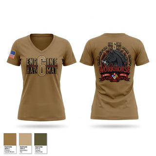 Womens Short Sleeve Vneck Shirt, Engine 106 Hazmat 106, Fire Department, Teamtime, Team time, sublimation, custom sports apparel, team uniforms, spirit wear, spiritwear, sports uniforms, custom shirts, team store, custom team store, fundraiser sports, apparel fundraiser
