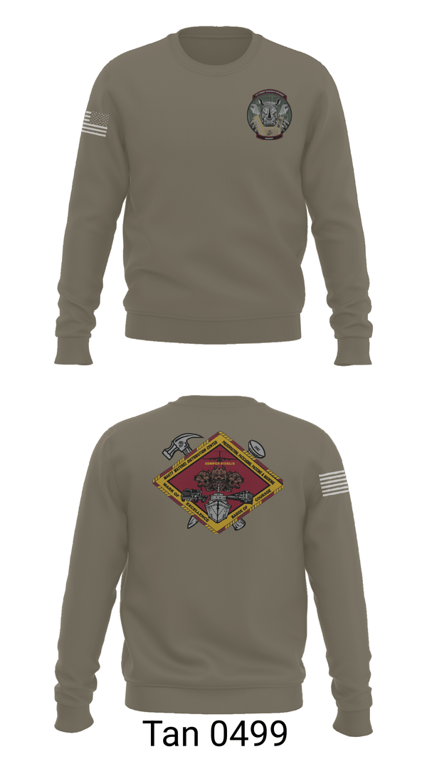 Crew Neck Sweatshirt, 1st CRR, Marines, Teamtime, Team time, sublimation, custom sports apparel, team uniforms, spirit wear, spiritwear, sports uniforms, custom shirts, team store, custom team store, fundraiser sports, apparel fundraiser