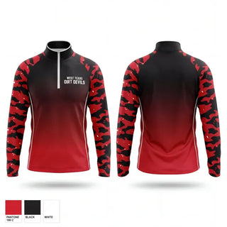 Quarter Zip Jacket, West Texas Dirt Devils, Baseball, Teamtime, Team time, sublimation, custom sports apparel, team uniforms, spirit wear, spiritwear, sports uniforms, custom shirts, team store, custom team store, fundraiser sports, apparel fundraiser