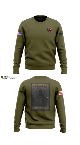 Crew Neck Sweatshirt, 824 Base Defense Squadron, Air Force, Teamtime, Team time, sublimation, custom sports apparel, team uniforms, spirit wear, spiritwear, sports uniforms, custom shirts, team store, custom team store, fundraiser sports, apparel fundraiser