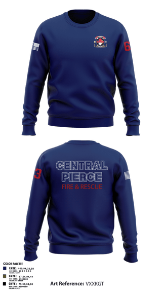Crew Neck Sweatshirt, Central Pierce HazmatCentral Pierce Hazmat, Fire Department, Teamtime, Team time, sublimation, custom sports apparel, team uniforms, spirit wear, spiritwear, sports uniforms, custom shirts, team store, custom team store, fundraiser sports, apparel fundraiser