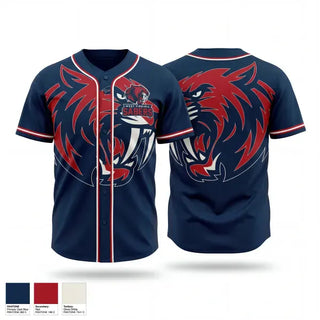 Full Button Baseball Jersey, West Virginia Sabers, Baseball, Teamtime, Team time, sublimation, custom sports apparel, team uniforms, spirit wear, spiritwear, sports uniforms, custom shirts, team store, custom team store, fundraiser sports, apparel fundraiser