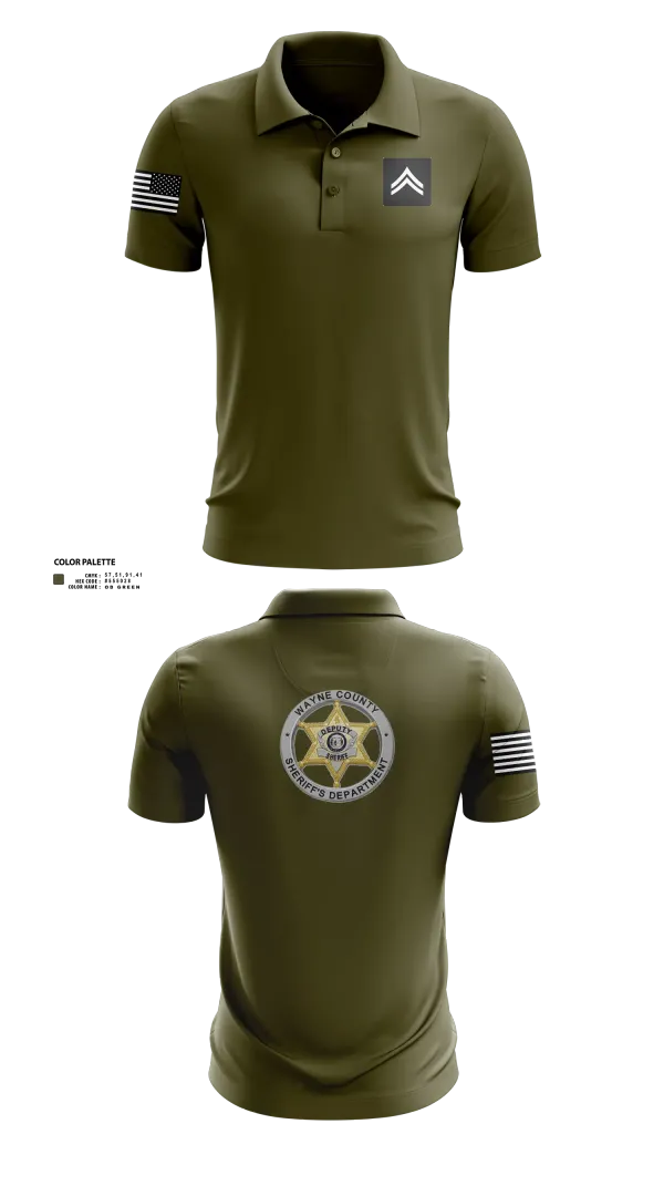 Short Sleeve Performance Polo, Wayne County Sheriff’s Department, Police, Teamtime, Team time, sublimation, custom sports apparel, team uniforms, spirit wear, spiritwear, sports uniforms, custom shirts, team store, custom team store, fundraiser sports, apparel fundraiser