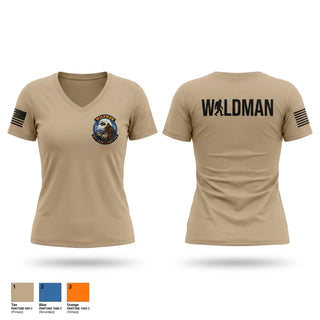 Womens Short Sleeve Vneck Shirt, Wildman, National Guard, Teamtime, Team time, sublimation, custom sports apparel, team uniforms, spirit wear, spiritwear, sports uniforms, custom shirts, team store, custom team store, fundraiser sports, apparel fundraiser