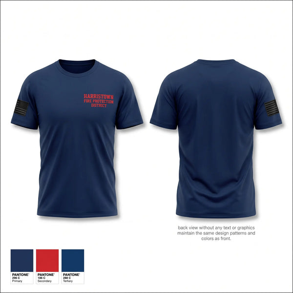 Old School Cotton Feel Shirt, Harristown Fire Protection District, Fire Department, Teamtime, Team time, sublimation, custom sports apparel, team uniforms, spirit wear, spiritwear, sports uniforms, custom shirts, team store, custom team store, fundraiser sports, apparel fundraiser