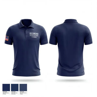 Short Sleeve Performance Polo, Richmond Fire Department, Fire Department, Teamtime, Team time, sublimation, custom sports apparel, team uniforms, spirit wear, spiritwear, sports uniforms, custom shirts, team store, custom team store, fundraiser sports, apparel fundraiser