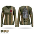 Middle inlet fire department Women's Long Sleeve V-neck Shirt - 1