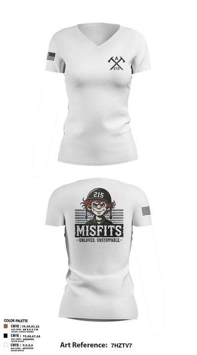 CAT 215 64417206 Women's Short Sleeve V-neck Shirt - 5