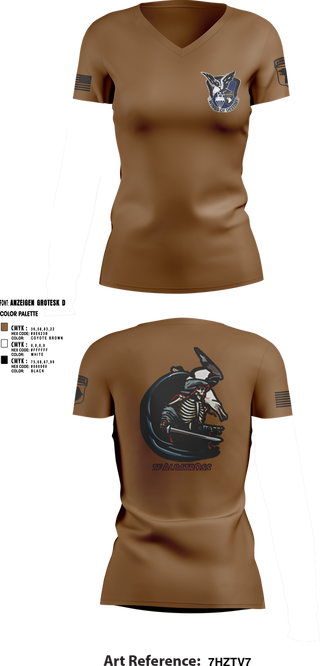 Womens Short Sleeve Vneck Shirt, 2nd Flt Platoon, B/101 Avn Regt, 101st ABN DIV, , Teamtime, Team time, sublimation, custom sports apparel, team uniforms, spirit wear, spiritwear, sports uniforms, custom shirts, team store, custom team store, fundraiser sports, apparel fundraiser