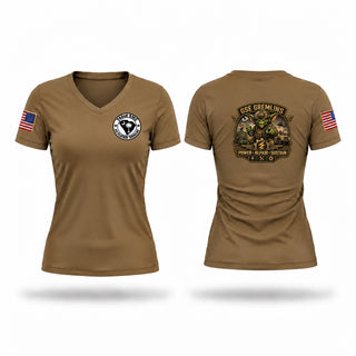 Womens Short Sleeve Vneck Shirt, 742nd 4th PLT, National Guard, Teamtime, Team time, sublimation, custom sports apparel, team uniforms, spirit wear, spiritwear, sports uniforms, custom shirts, team store, custom team store, fundraiser sports, apparel fundraiser