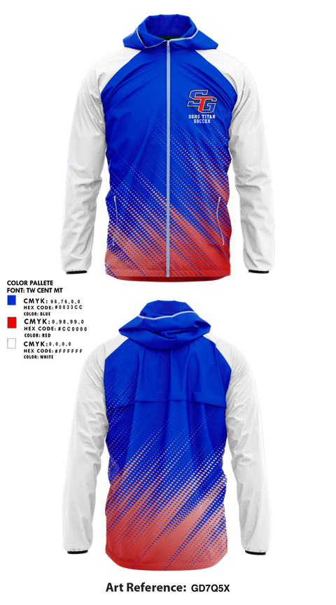 Windbreaker, SGHS Titan Soccer, Men's Soccer, Teamtime, Team time, sublimation, custom sports apparel, team uniforms, spirit wear, spiritwear, sports uniforms, custom shirts, team store, custom team store, fundraiser sports, apparel fundraiser