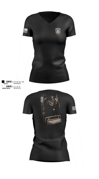 Womens Short Sleeve Vneck Shirt, , Police, Teamtime, Team time, sublimation, custom sports apparel, team uniforms, spirit wear, spiritwear, sports uniforms, custom shirts, team store, custom team store, fundraiser sports, apparel fundraiser