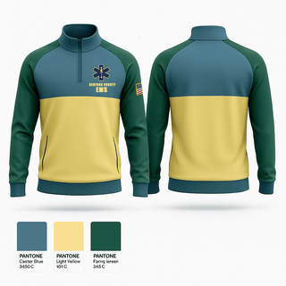 Quarter Zip Jacket, Bedford County EMS, EMS/EMT, Teamtime, Team time, sublimation, custom sports apparel, team uniforms, spirit wear, spiritwear, sports uniforms, custom shirts, team store, custom team store, fundraiser sports, apparel fundraiser