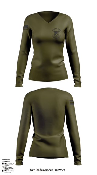 Womens Long Sleeve Vneck Shirt, Central Iowa Drug Task Force, Police, Teamtime, Team time, sublimation, custom sports apparel, team uniforms, spirit wear, spiritwear, sports uniforms, custom shirts, team store, custom team store, fundraiser sports, apparel fundraiser