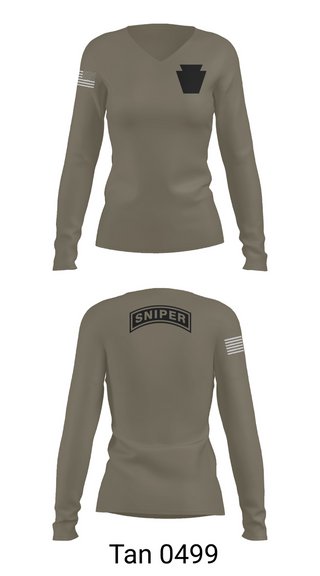 Womens Long Sleeve Vneck Shirt, , National Guard, Teamtime, Team time, sublimation, custom sports apparel, team uniforms, spirit wear, spiritwear, sports uniforms, custom shirts, team store, custom team store, fundraiser sports, apparel fundraiser